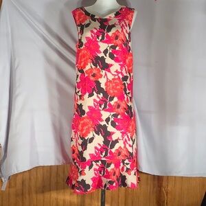 Kim Rogers Floral Print Linen Dress